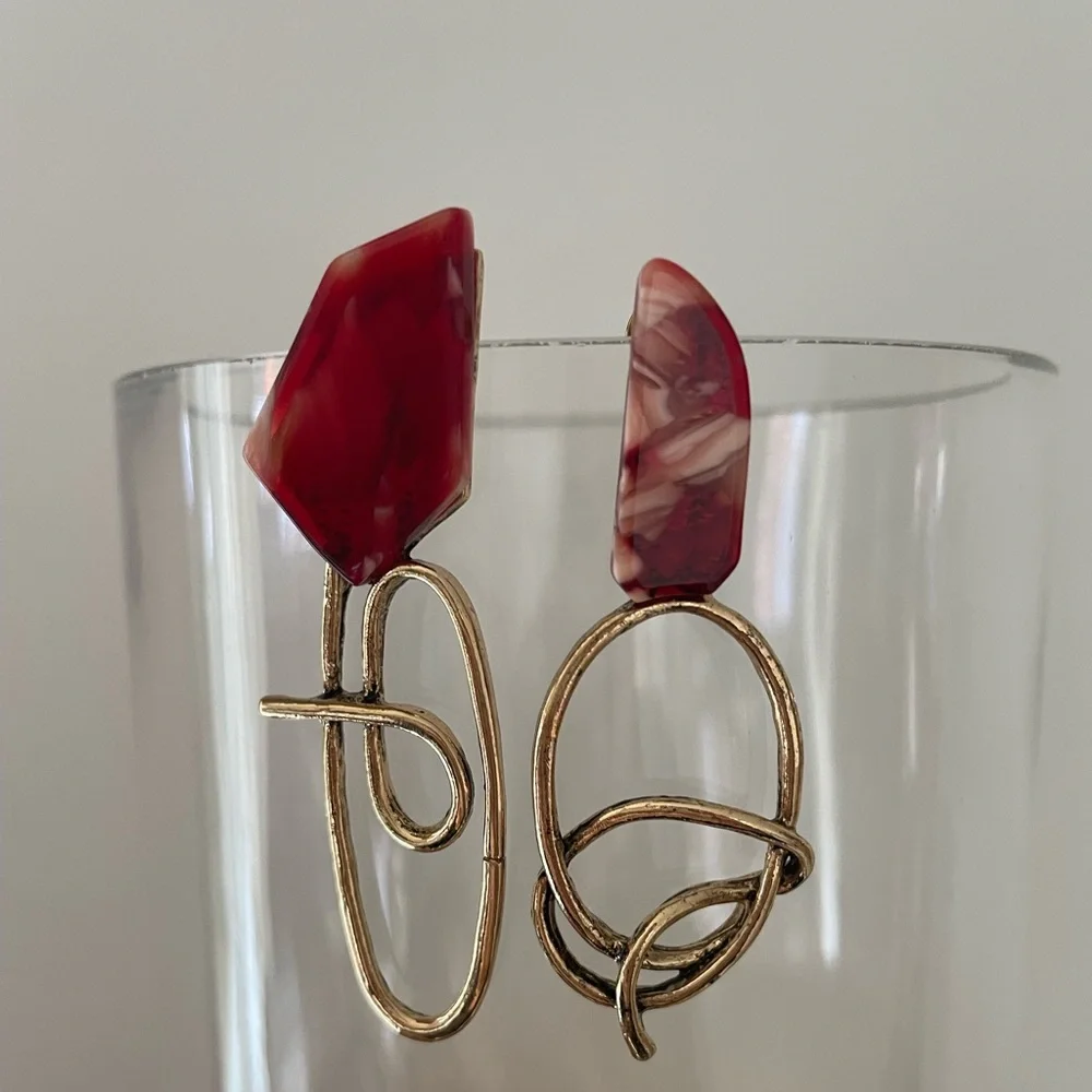 Angelica Stones W Gold Earrings